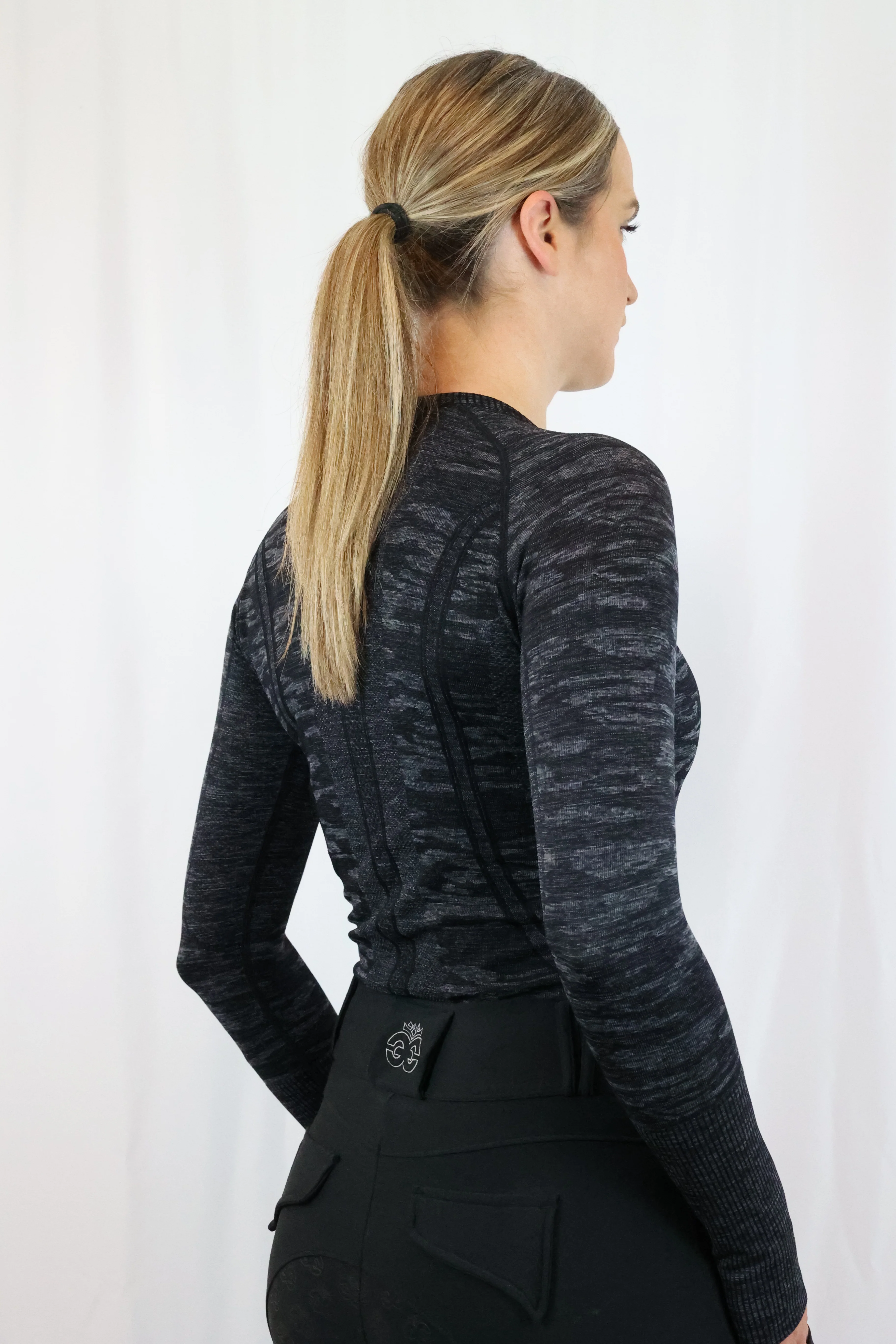 Molly Seamless Training Top - Camo Black - Image 3