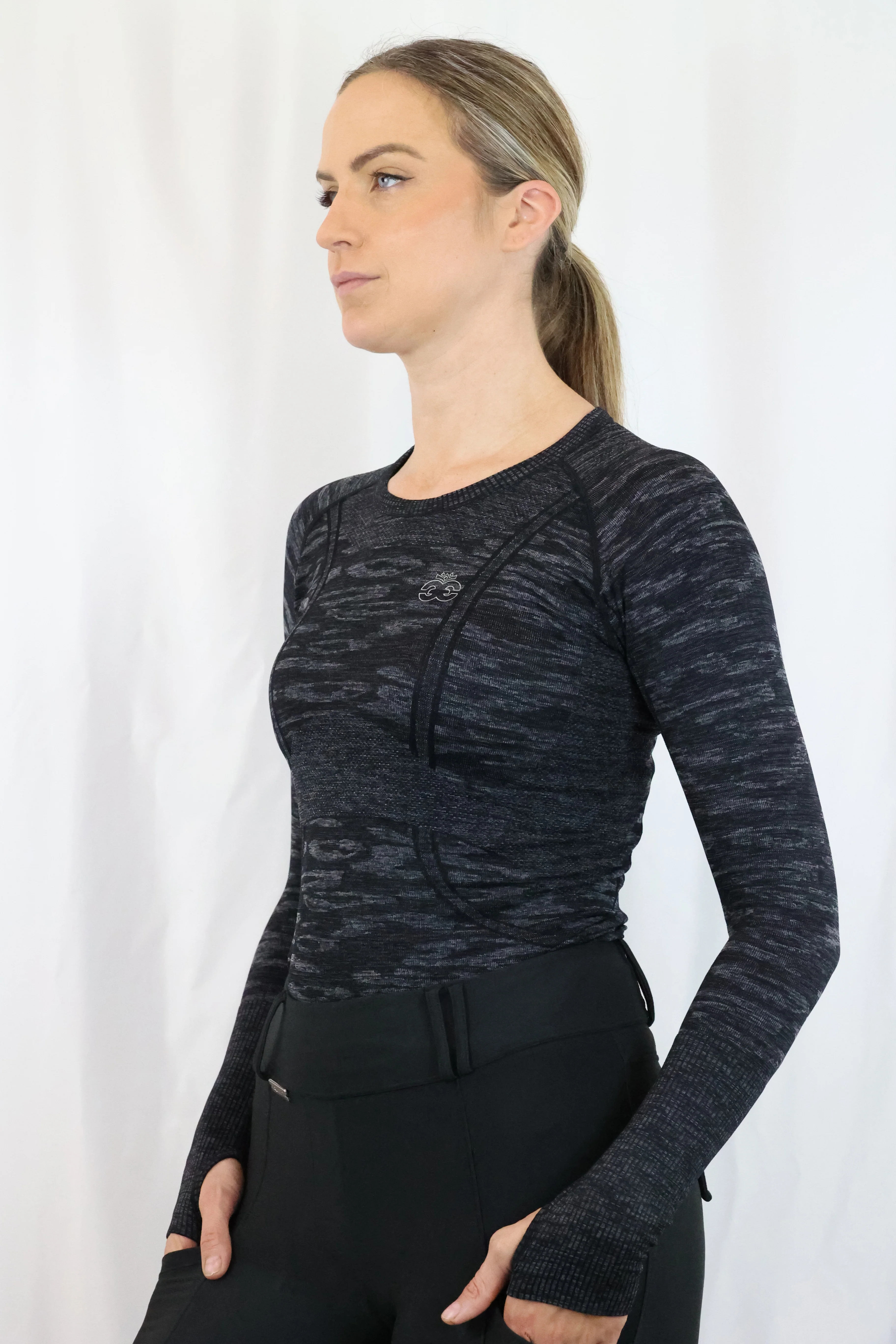 Molly Seamless Training Top - Camo Black - Image 5