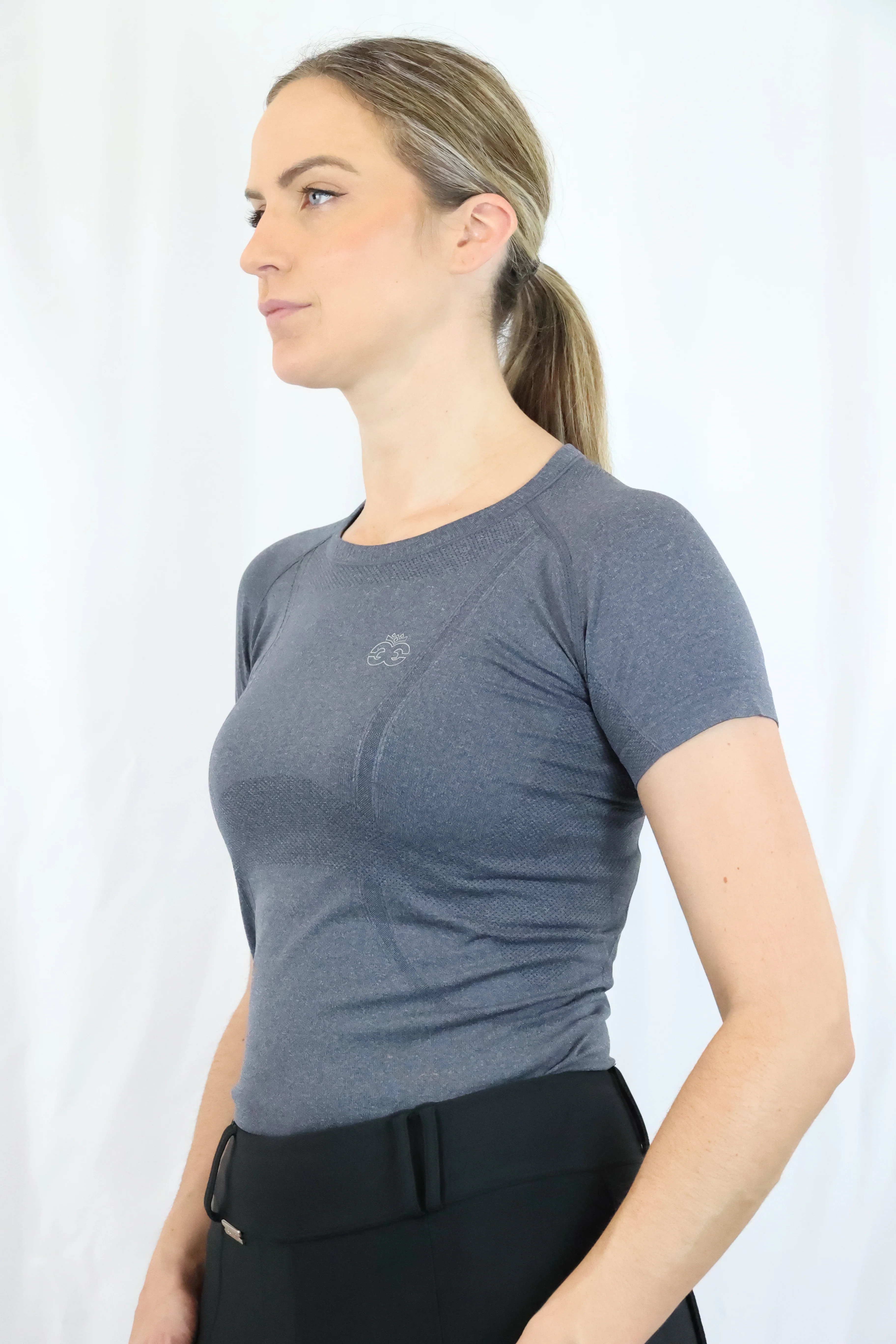 Dory Seamless Training Top - Charcoal - Image 4