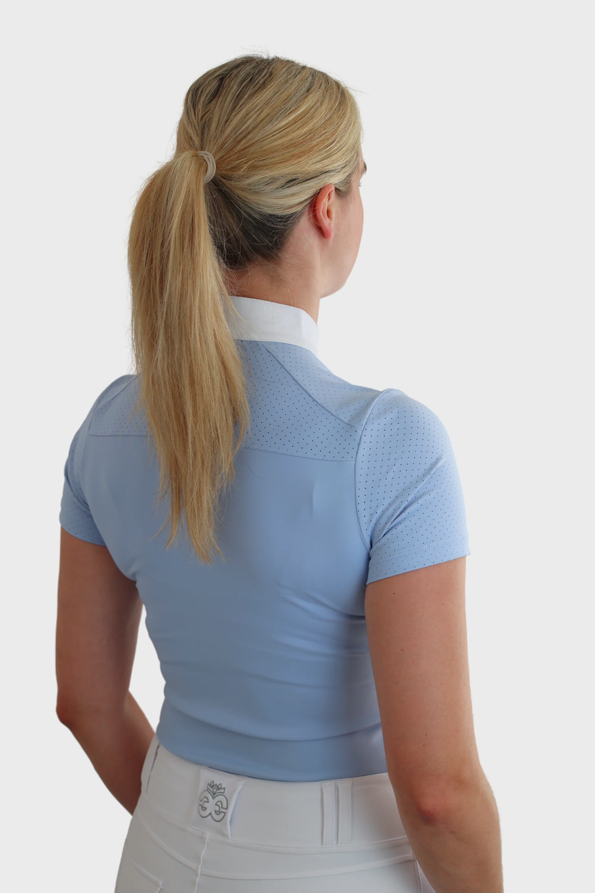 Nadia Short Sleeved Show Shirt - Baby Blue - Image 3