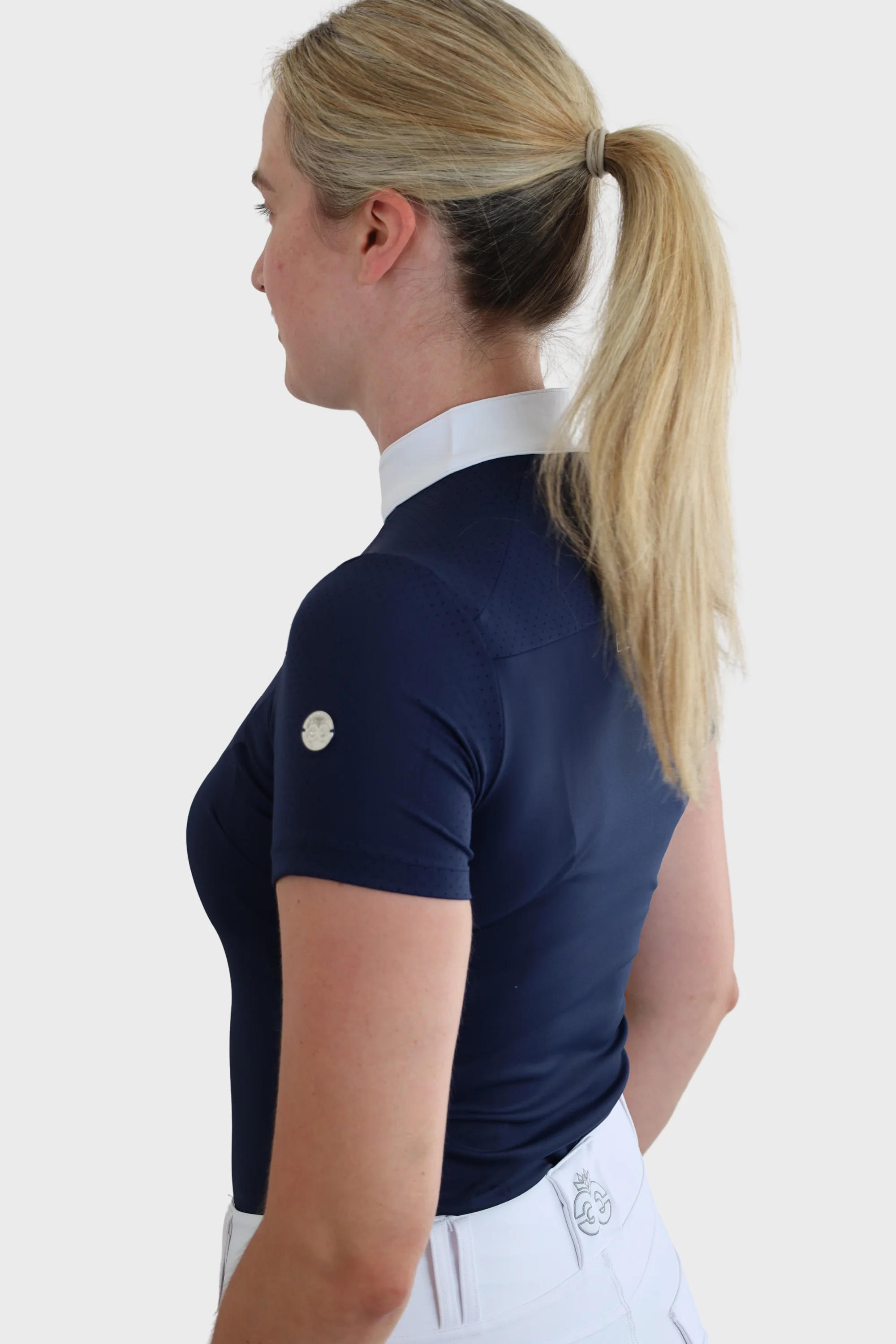Nadia Short Sleeved Show Shirt - Navy - Image 4