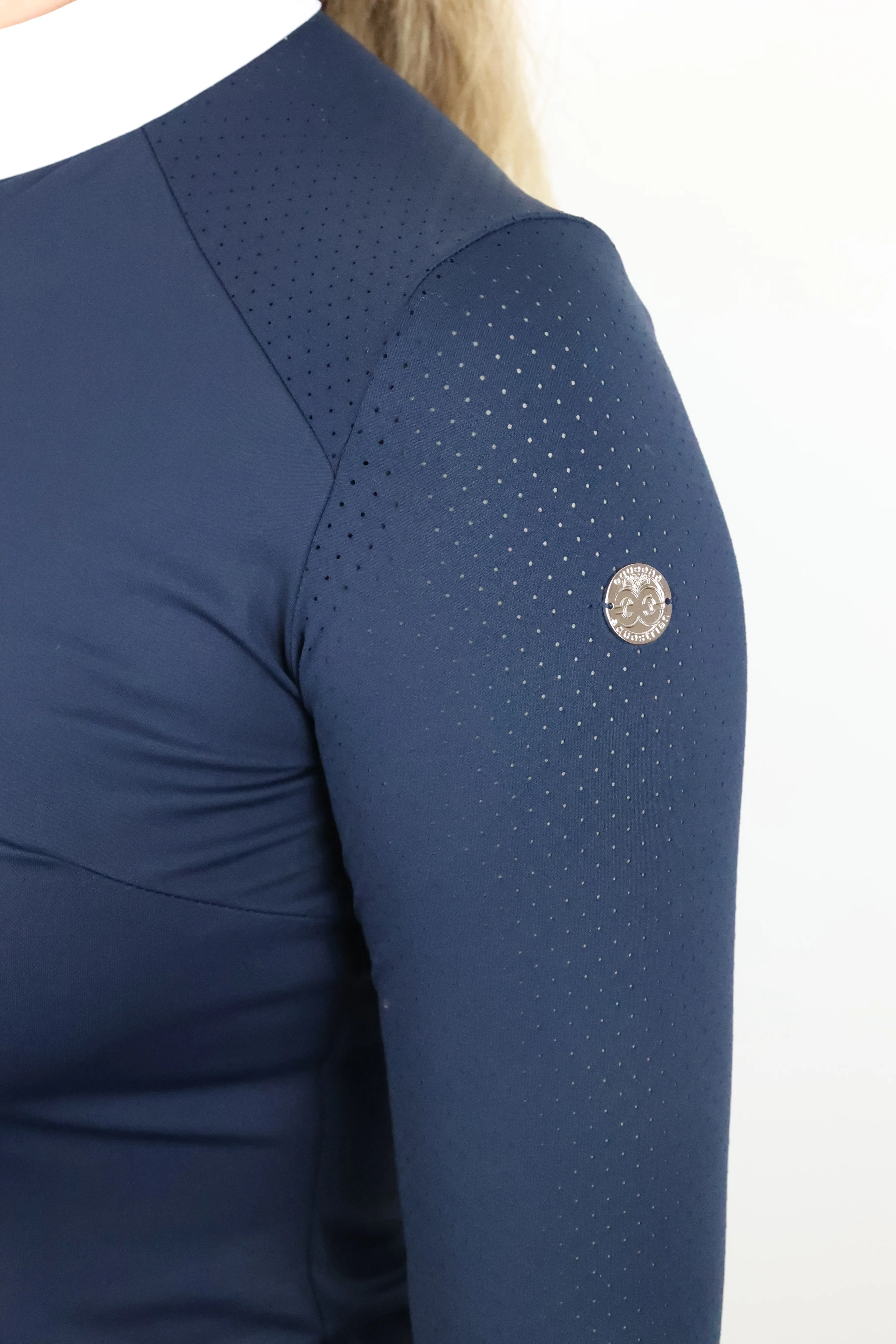 Nadia Long Sleeved Show Shirt - Navy - Image 5