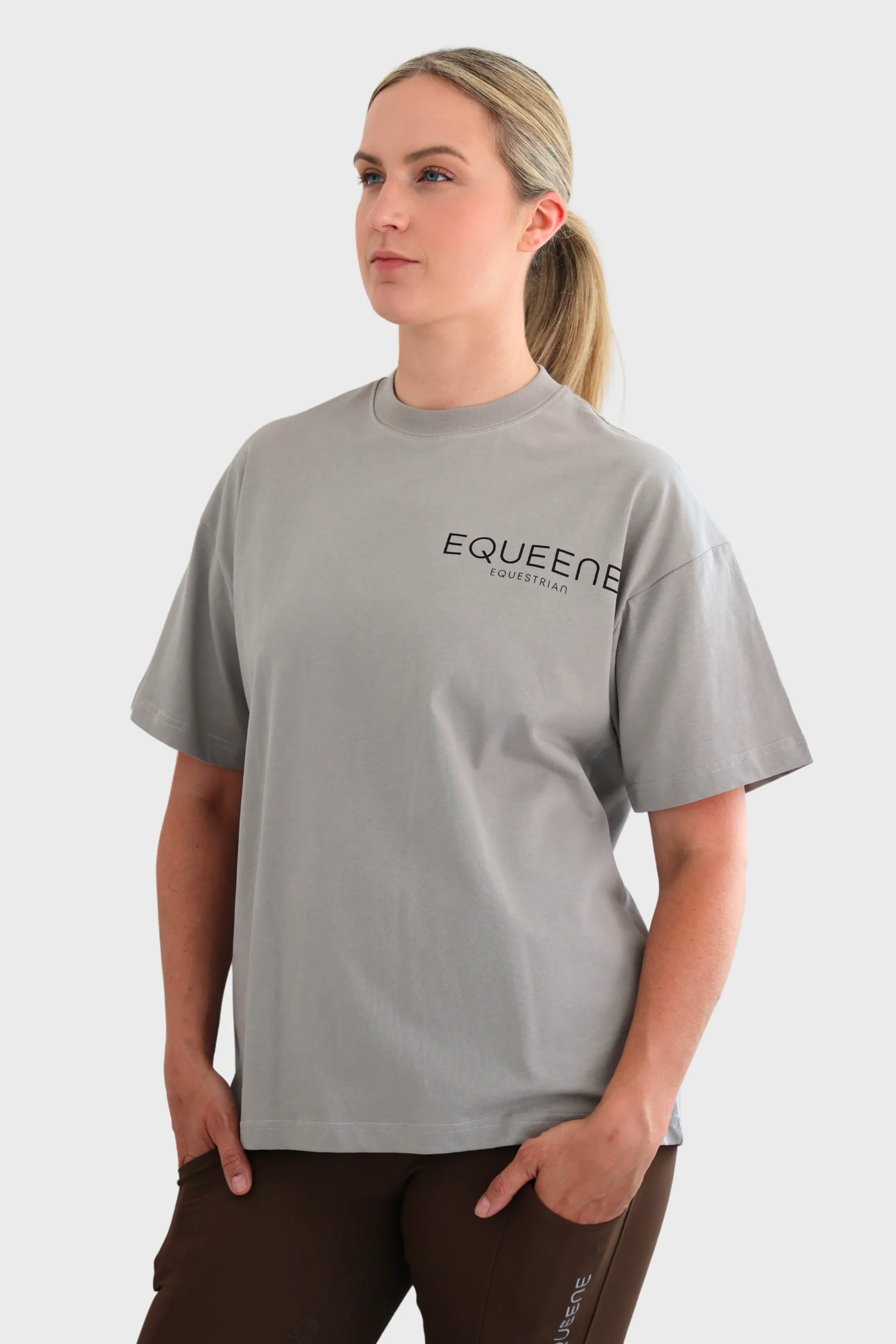 Tessa Oversized Tee - Grey - Image 3